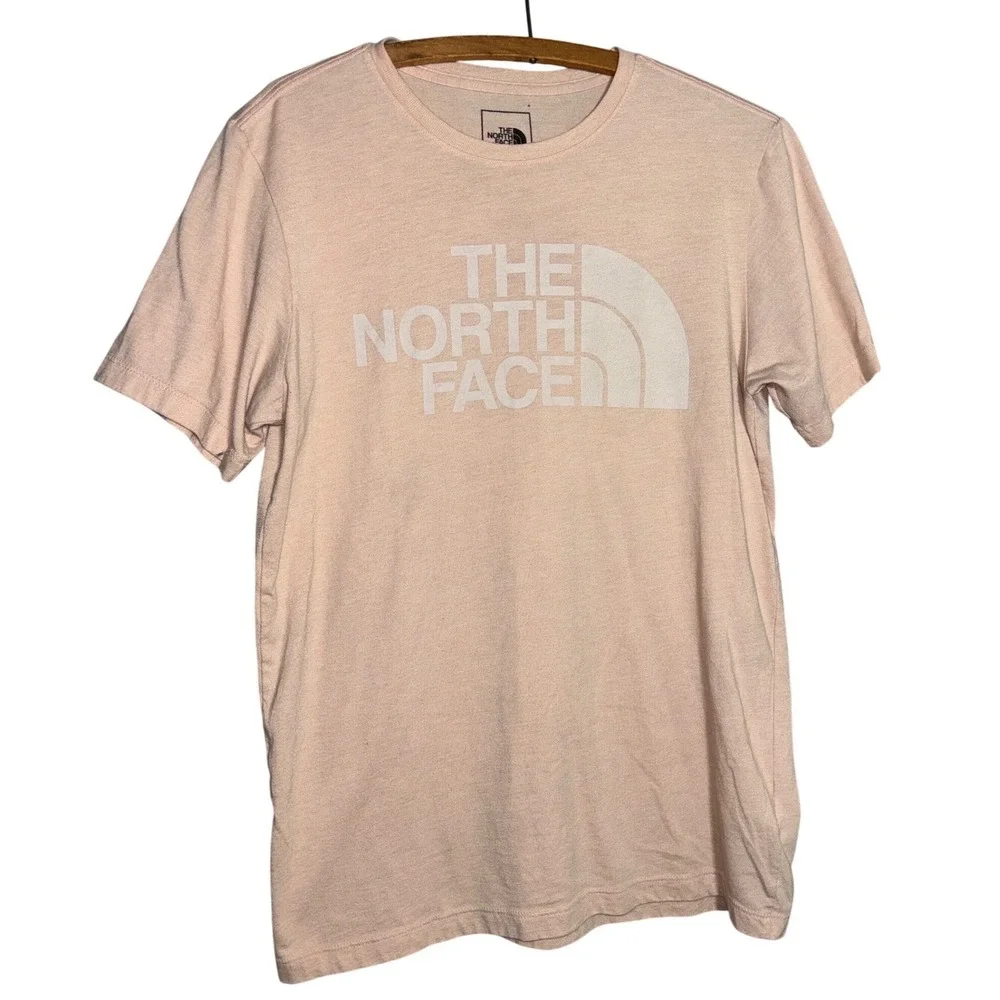 The North Face Mens Graphic T-Shirt Peach Half Dome Logo Size M Gorpcoare Nature